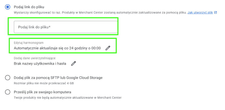 Dodawanie pliku produktowego do GMC
- ilustracja 3