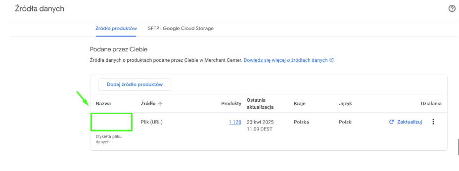 Dodawanie pliku produktowego do GMC- 7