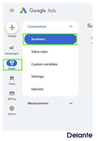 Google Ads panel