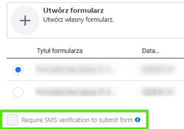 Weryfikacja SMS w Meta Ads