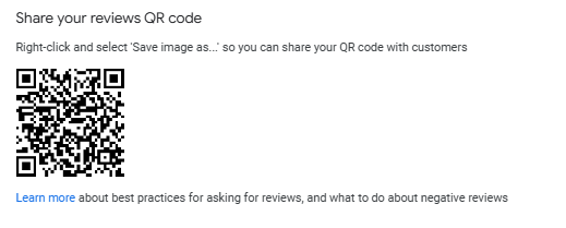 Generating a direct link and QR code to a GMB profile - 3 screenshot