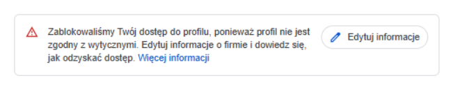 zablokowanie dostępu do profilu google moja firma