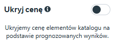 Automatycznie pokazywanie/ukrywanie ceny w reklamach produktowych