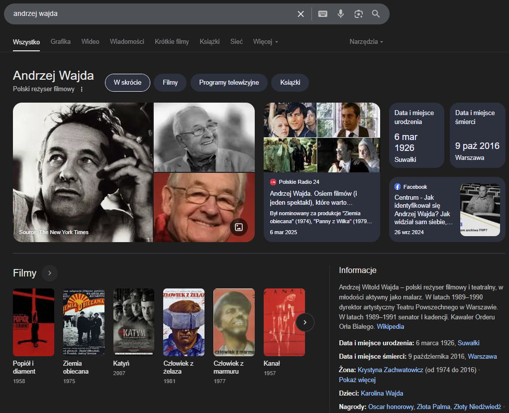 Knowledge Panel w Zero Click Search