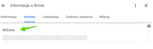 dodawanie utm w wizytówce