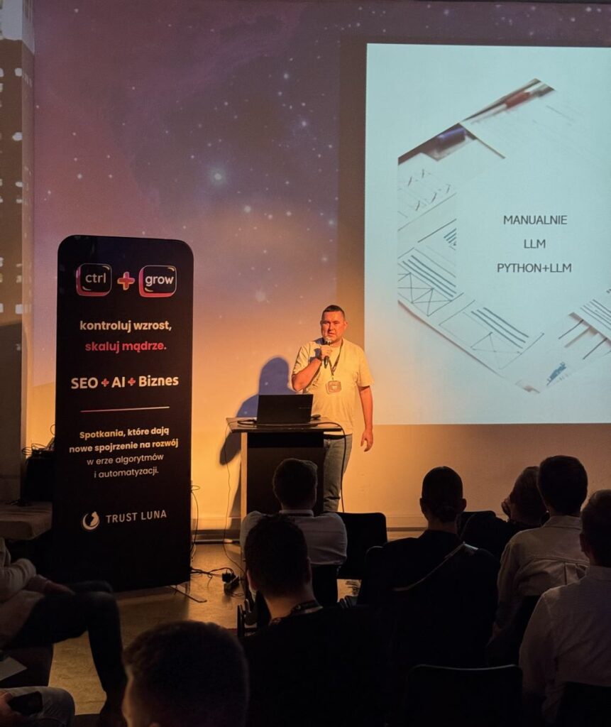 Marcin Zygmunt na scenie CTRL+GROW 2025 w Krakowie