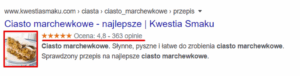 rich snippet w google
