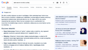 odpowiedź AIO na zapytanie z branży beauty